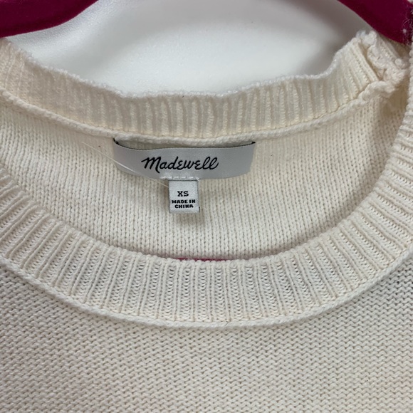 NEW Madewell Fringed Jacquard Sweater Tee L2874 - Picture 7 of 8